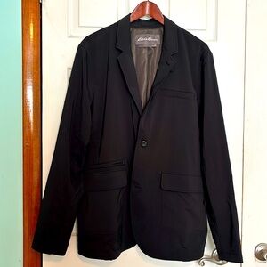 Men’s Eddie Bauer Ultimate Voyager Travel Blazer Black 44 Tall